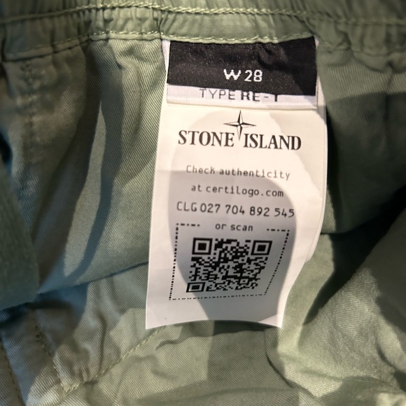 EUC Stone Island Stretch Cotton Cuffed Cargo Green size 28 (xs) - Picture 5 of 5